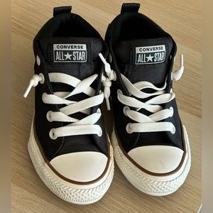 Junior size 13 Converse Black Pull on High Tops